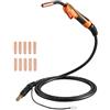 VEVOR Torcia MIG per Saldatura 100A con Cavo da 3 m, Pistola per Saldatura a Filo Compatibile con Lincoln Magnum 100L (K530-5), 11 Punte di Contatto di Ricambio e Impugnatura, per Uso Industriale