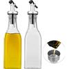 Tigerkinwit Dispenser di olio,Bottiglia di olio d'oliva 200 ml*2 pz Dispenser di aceto e olio per cucina insalate di pasta e cottura