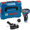 Bosch Professional 12V System Trapano-avvitatore a batt. GSR 12V-35 FC - FlexiClick System (adatt.mart.perf. GFA 12-H,attacco mand.GFA 12-H, impugn.suppl.,limitatore prof.,L-BOXX,senza batt./caricab.)