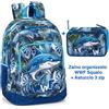 Zaino organizzato WWF Squalo + Astuccio 3 zip