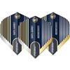WINMAU Alette per freccette Prism Delta Daryl Gurney extra spesse 100 micron, 1 set per confezione (3 alette in totale), accessori professionali per freccette, alette blu e oro