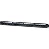 Techly Pannello Patch UTP 24 Posti RJ45 Cat.6 con barra gestione cavi