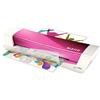 LEITZ iLAM, Plastificatrice Home Office, Formato A4, 2 rulli, Colore Fucsia Metallizzato, 73680023