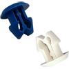 Plastic Hardware Store Kit Rivetti Porta Targa in Nylon (Plastica), Facili da Montare, per Fissaggi Targhe, Dimensione Standard, Auto, Moto, Furgone - Blu e Bianco - 200 pezzi - Plastic Hardware Store