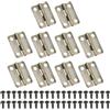 PATIKIL Cerniere a Scatto Piccole 5/8 Pollici, 10pz Mini Cerniera per Scatole Gioielli con Viti per Scatole Gioielli in Legno Armadietto Cassetti Porte Cancelletto, Marrone