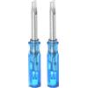 QUARKZMAN 2pz Cacciavite a Taglio Sl3.0 Mini 3mm Testa Piatto Magnetica 45mm Lunghezza per Riparazioni di Piccoli Elettrodomestici, Blu