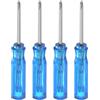 QUARKZMAN 4pz Cacciavite Phillips Mini Ph0 1,5mm Testa Croce Magnetica 45mm Lunghezza per Riparazioni di Piccoli Elettrodomestici, Blu