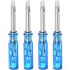 QUARKZMAN 4pz Sl3.0 Mini Cacciavite a Taglio 3mm Testa Piatto Magnetica 45mm Lunghezza per Riparazioni di Piccoli Elettrodomestici, Blu