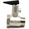 DOJA Barcelona | Valvola di sicurezza termica | Valvola spurgo radiatori | 1/2 maschio - femmina con leva | 8,5 ± 0,5 bar | Valvola per Thermos elettrico, scaldabagno elettrico, riscaldamento