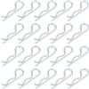 QUARKZMAN 1,5mm x 28mm Spilli a Forcina a Molla, Spine per Ganci Spine Fissaggio Clip a Forma R Fermaglio a Forma Molletta in Acciaio Carbonio Tono Argento 20pz