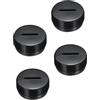 QUARKZMAN Tappo Portaspazzole in Carbone Copertura Plastica per Spazzola Elettrica del Motore Filo Nero Diametro Esterno 20mm/0,79 Altezza 9,5mm/0,37, 4pz
