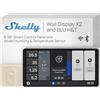 Shelly Wall Display X2 Argento + Blu H&T Avorio (Bundle), Pannello di Controllo Smart Wi-Fi per Casa, Termostato, Relè Integrato da 5A, Necessario Conduttore Neutro, Dati Ambientali, Alexa Google Home