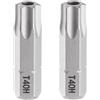 QUARKZMAN 2pz Punte Cacciavite Torx T40H 1/4 Esagonale 25mm/1 Lunghezza Stelle Magnetiche a 6 Punti in Acciaio S2 con Foro per Cacciavite