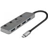 LINDY USB 3.2 Typ C Hub 4 Port mit Ein-/Ausschalter