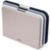 Joseph Joseph Nest - Set di 3 taglieri con supporto, colore: grigio/blu