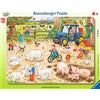 Ravensburger Puzzle per bambini Ravensburger - 06332 On the big farm - Puzzle a telaio per bambini dai 4 anni in su, con 40 pezzi