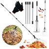 JOYBOY Rastrello da Giardino con 18 Denti in Metallo, Rastrello per Foglie 213cm con Testa Espandibile 20-40cm, Scopa da Giardino per Foglie Rastrello con Manico, per Cortile, Prato, Arbusti e Aiuole