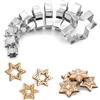 Buaak Set di 10 formine per biscotti a forma di stella, esagonali, in acciaio inox, per pasticceria, mini fondente e biscotti, per Natale, decorazione di torte, argilla e sapone
