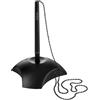 Han Delta - Penna con supporto e catena, 59 x 150 x 59 mm nero | Prodotto in Germania, bancone reception, portapenne, piedini in gomma, portapenne, penne a sfera, ufficio, tavolo