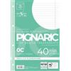 Pigna, Confezione da 40 Ricambi con 4 fori per archiviazione, banda laterale rinforzata, fogli con buchi rinforzati, Fogli f.to A4, 21x29,7, 0C, righe con margine