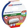 Tesa Powerbond Esterni - Nastro Biadesivo per Esterno - Nastro Adesivo Resistente ai Raggi Uv, All'Acqua e Alle Diverse Temperature - fino a 1 kg per 10 cm di Nastro - 5 m x 19 mm
