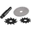 wolfcraft Set di frese universali WS, 4 pezzi I 3253000 I Fresa WS in acciaio per utensili per la fresatura di legno duro e dolce.