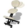 cinius Sedia ergonomica con schienale, Nera con sedute Naturali