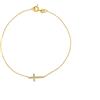 LUXURY MILANO Bracciale croce in oro e diamante