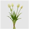 EDG Enzo De Gasperi Mazzo di Tulipani Bouquet Fiori Artificiali 40cm Bianco