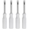 QUARKZMAN 4pz Cacciavite a Taglio Sl2.5 Mini 2.5mm Testa Piatto Magnetica 45mm Lunghezza per Riparazioni di Piccoli Elettrodomestici, Bianco