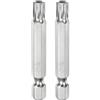 QUARKZMAN 2pz T35 Bit Torx di Sicurezza 1/4 Gambo Esagonale 2 Lungo Acciaio S2 Magnetica Antimanomissione Star Bits Cacciavite Testa Torx con Foro per Rimuovere Viti Fissaggio