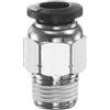 QUARKZMAN Connettore Rapido Dritto Maschio a Filettatura 6mm Tube OD x 1/8 NPT Filettatura Maschio Raccordo Rapido Raccordi Aria Compressa per lista Aria Industriale PC6-N01, Nero