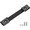 PATIKIL Maniglia Ricambio 6.3 Pollici, Maniglia per Cinghia per Altoparlante Gomma per Altoparlanti con Estremità Metallo e Accessori Hardware, Nero