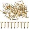 M METERXITY 100 Pcs Piccoli Chiodini, 1.2mm x 8mm Precisione Mini Chiodi in Ottone Testa Tonda per Legno/DIY Artigianato Decorativo/Accessori Casa/Appendi Quadri