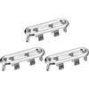 QUARKZMAN Copertura per Scolo Lavello, 3 Pezzi ring di Scolo Lavello 48.4x12.6mm Ovale Copertura Foro di Scarico Bagno Cucina Inserto in Caps, Argento
