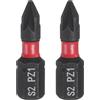 QUARKZMAN 2Pz PZ1 Inserti per Avvitatore 1/4 Gambo Esagonale 25mm/1 Lunghezza Punte per Cacciavite Magnetico Esagonali con Taglio a Croce in Acciaio S2 per Trapano Elettrico Qualità