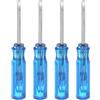 QUARKZMAN 4Pz Sl1.5 Mini Cacciavite a Taglio 1.5mm Testa Piatto Magnetica 45mm Lunghezza per Riparazioni di Piccoli Elettrodomestici, Blu