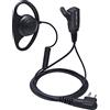 ProMaxPower Auricolari Walkie Talkie Compatibile con Motorola CP040 DP1400 GP300 GP88 GP68 CT150 Pro1150, Cuffie Walkie Talkie con Microfono PTT, Cuffie Radiocomunicazione di Sicurezza a Forma di D