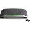 Poly Sync 20+, Vivavoce per Conferenze Senza Filo, Connessione Bluetooth 5.1, USB-A e USB-C, Audio Riduzione Rumore ed Eco, Autonomia 20 Ore, Adatto per Teams, Compatibile con Windows e macOS, Nero