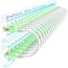 Sokqovt Cavo patch Ethernet Cat6a Slim da 30 cm (confezione da 24) - 10G 550MHZ, 28AWG puro rame, bianco