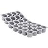 De Buyer - 1856.01 - Stampo elastomoule in silicone - mini-dolci tondi scanalati - Size 60x40 cm 112 stampi