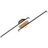 Briloner Leuchten - Plafoniera LED, plafoniera, doppio faretto, 12 watt, 960 lumen, 3.000 Kelvin, legno-nero, 560x120x37mm (LxWxH)