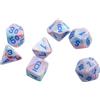 Cartemagic Set di mini dadi per RPG Chessex Festive Pop Art blue 7 pezzi