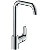 hansgrohe Focus M41 - Rubinetto da cucina (1 getto), Miscelatore cucina con altezza bocca 260 mm, Rubinetto monocomando con bocca girevole, cromo, 31820000