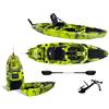 Big Mama Kayak canoa fishing a Pedali divisibile Big Mama Triken 330 Live S, con ruote e vasca del vivo + ecoscandaglio Garmin Striker Vivid 5 + kit braccetto display Viper green