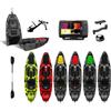 Big Mama Kayak canoa fishing a Pedali divisibile Big Mama Triken 330 Live S, con ruote e vasca del vivo + ecoscandaglio Garmin Striker Vivid 7CV + kit braccetto display