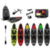 Big Mama Kayak kayak fishing a Pedali divisibile Big Mama Triken 330 Live S, con ruote e vasca del vivo + ecoscandaglio Garmin Striker Vivid 7SV + kit braccetto display