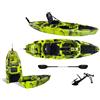 Big Mama Kayak Kayak fishing a Pedali divisibile Big Mama Triken 330 Live S, con ruote e vasca del vivo - COLORE VIPER GREEN