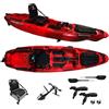 Big Mama Kayak Kayak a pedali BIG MAMA KAYAK A PEDALI TRIKEN 330 - CON 4 PORTACANNE, 2 GAVONI, TIMONE, SISTEMA DI PEDALI, SEDILE RIALZATO, 11 BARRE DI SCORRIMENTO colore Devil rosso nero