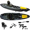 Big Mama Kayak Kayak a pedali BIG MAMA KAYAK A PEDALI TRIKEN 330 - CON 4 PORTACANNE, 2 GAVONI, TIMONE, SISTEMA DI PEDALI, SEDILE RIALZATO, 11 BARRE DI SCORRIMENTO colore Grigio Antracite